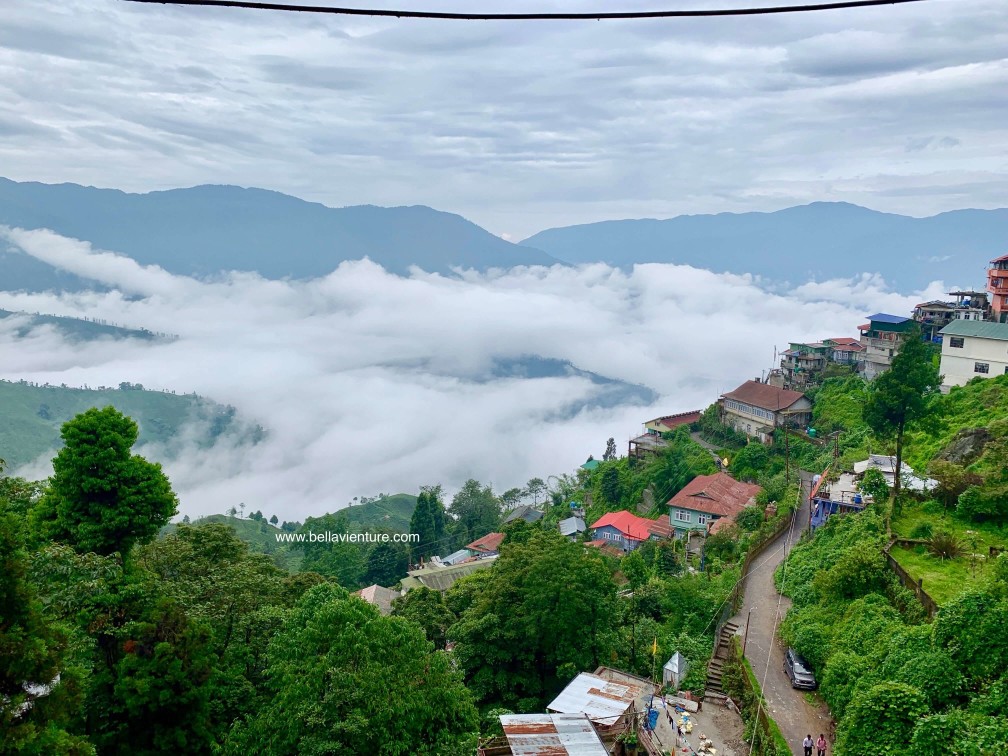 印度 大吉嶺 雲海 山景
