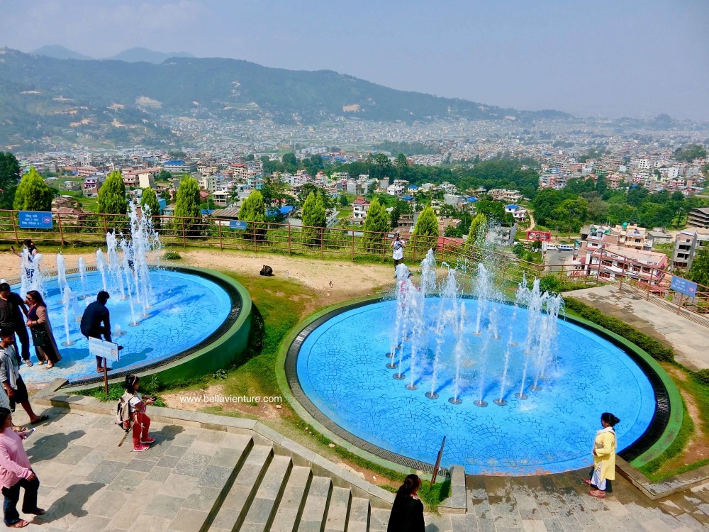 尼泊爾 加德滿都 Chandragiri Cable Car 噴水池