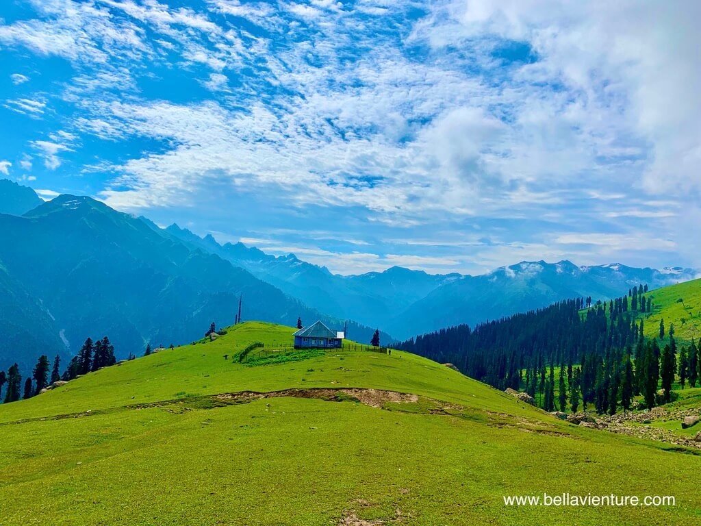 印度 India 喀什米爾 Kashmir 大湖健行 Great lake trekking 別墅與藍天