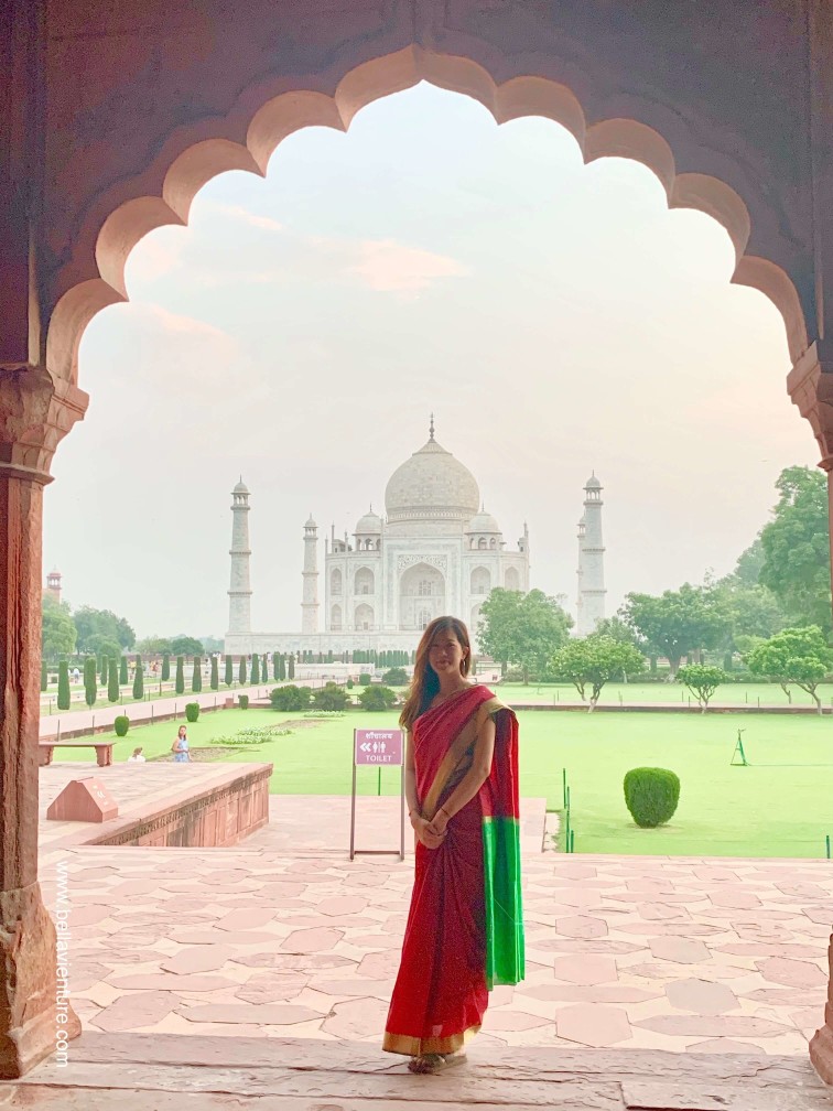 印度india  阿格拉 Agra 泰姬瑪哈陵 Taj Mahal 紗麗 Saree