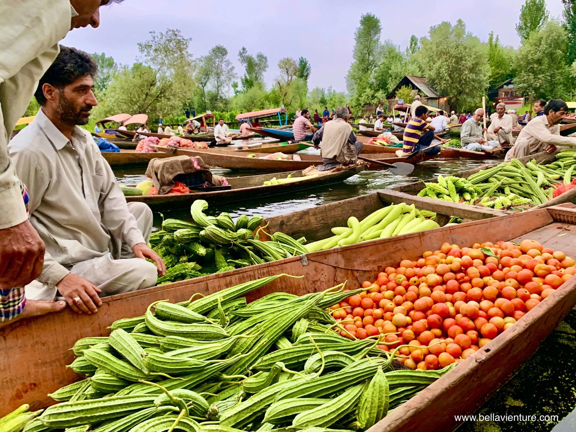 北北印 印度 India 喀什米爾 Kashmir 水上市集 Floating market 蔬果